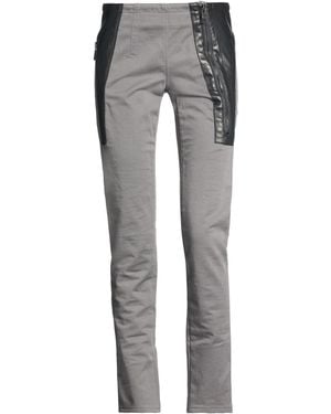 Bikkembergs Pants Cotton, Elastane, Leather - Gray