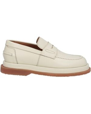 Buttero Ivory Loafers Leather - White