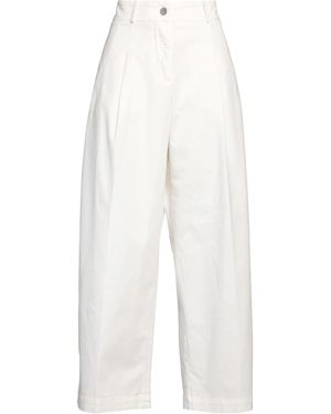 Fabiana Filippi Trousers Cotton, Elastane - White