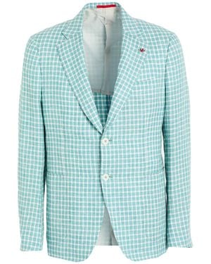 Isaia Blazer Linen, Wool, Silk - Blue