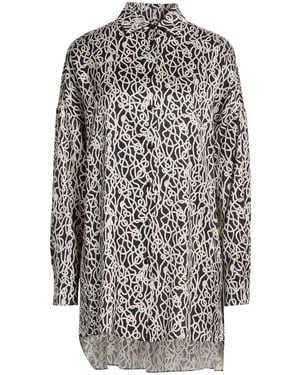 Agnona Shirt Silk, Elastane - Grey