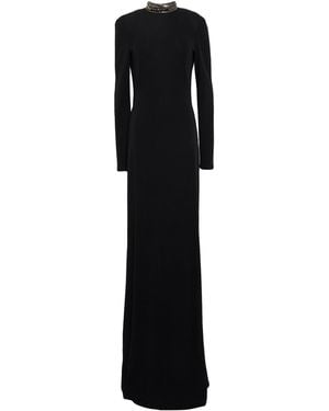 Alberta Ferretti Maxi Dress Viscose, Silk - Black