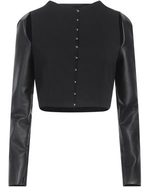 Del Core Jacket Polyester, Virgin Wool, Elastane, Cotton, Acetate - Black