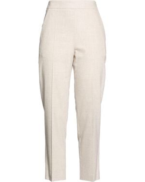 Agnona Light Trousers Wool, Cashmere, Elastane - Natural