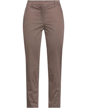 Blue Les Copains Light Pants Cotton, Elastane - Gray