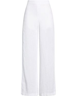120% Lino Trousers Linen - White