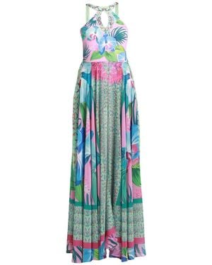 Gai Mattiolo Maxi Dress Polyester, Rayon, Lycra - Blue