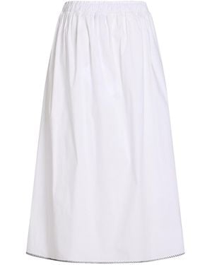 Gran Sasso Midi Skirt Cotton, Polyamide, Elastane - White