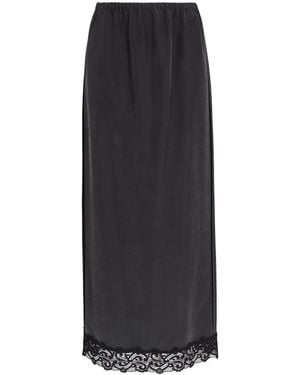 Alysi Chocolat Maxi Skirt Modal, Polyester - Black