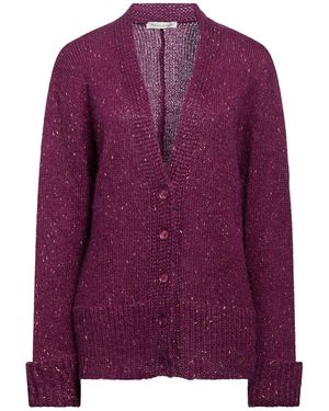Manila Grace Cardigan Acrylic, Polyamide, Mohair Wool, Polyester - Purple