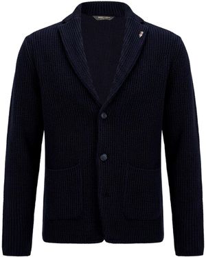 Berry & Brian Blazer Acrylic, Virgin Wool - Blue