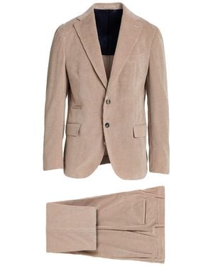 Eleventy Suit Cotton, Cashmere - Natural