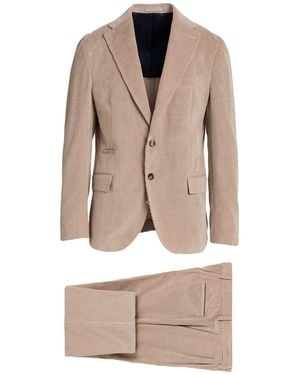 Eleventy Suit Cotton, Cashmere - Natural