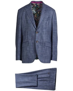 Etro Suit Wool, Viscose - Blue
