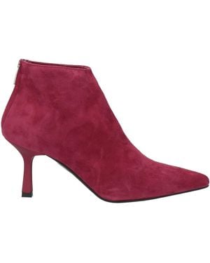 Ovyè Burgundy Ankle Boots Leather - Purple