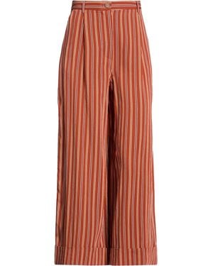 .., merci italia Pants Viscose, Polyamide - Orange