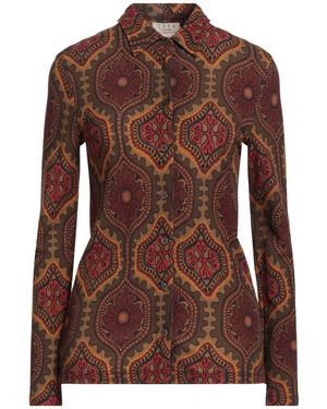 Siyu Military Shirt Viscose, Polyamide - Brown