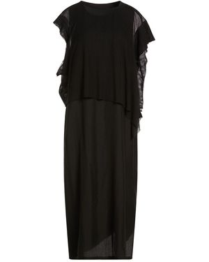 Y's Yohji Yamamoto Midi Dress Cupro - Black