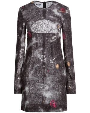 Moschino Charcoal Mini Dress Polyester - Gray