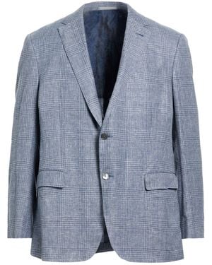 ZEGNA Blazer Linen, Wool, Silk - Blue