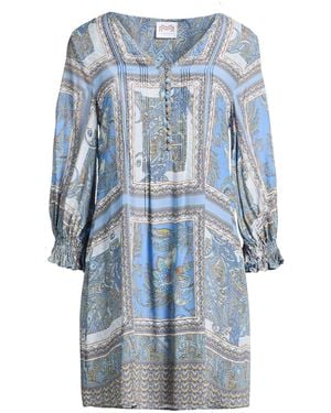 Maryan Mehlhorn Mini Dress Viscose, Silk - Blue