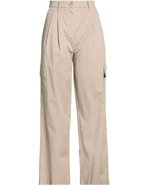 Motel Taupe Pants Cotton, Elastane - Natural