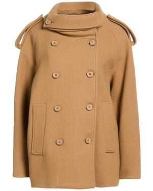 Dondup Camel Coat Virgin Wool, Polyamide, Cashmere - Brown