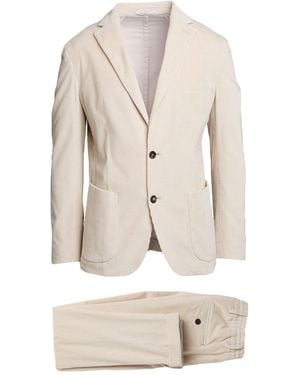 Eleventy Ivory Suit Cotton, Cashmere, Elastane - White