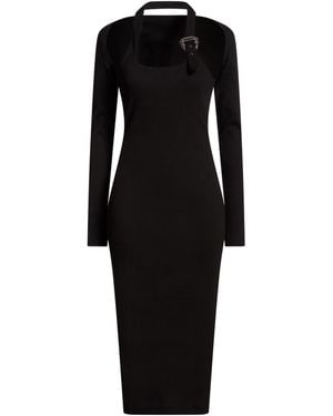 Versace Jeans Couture Midi Dress Cotton, Elastane - Black