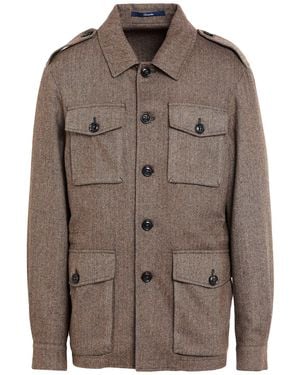 Drumohr Dark Jacket Virgin Wool, Polyester - Brown