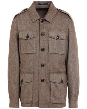 Drumohr Dark Jacket Virgin Wool, Polyester - Brown