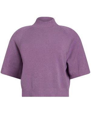 Manila Grace Lilac Turtleneck Viscose, Polyester, Polyamide - Purple