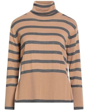 B.yu Camel Turtleneck Merino Wool, Acrylic - Natural