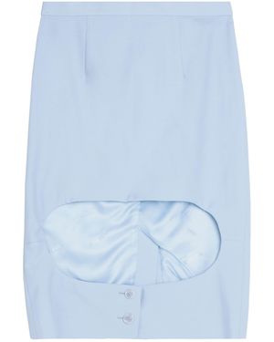 Burberry Midi Skirt - Blue