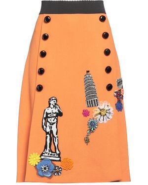 Dolce & Gabbana Midi Skirt - Orange