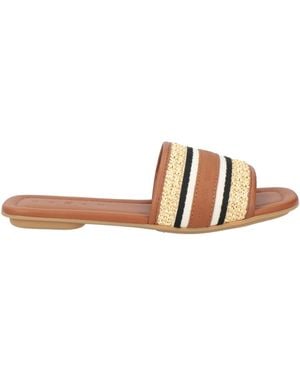 サンダル・ミュール HOGAN Women Sandals HXW6850FP70U5X0FG0 Brown Flat Sandals Hogan H685 BROWN for Woman HXW6850FP70U5X410FG0