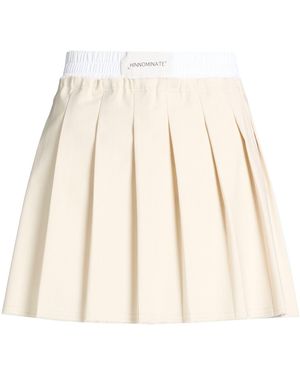 hinnominate Mini Skirt Polyester, Viscose, Elastane - Natural