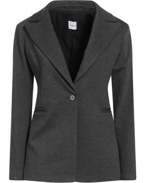 ELEONORA STASI Charcoal Blazer Viscose, Nylon, Elastane - Black