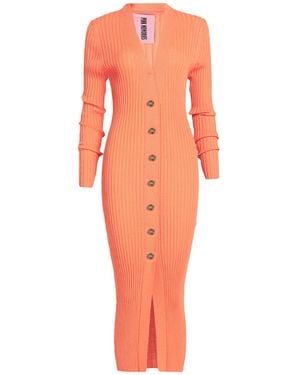 Pink Memories Midi Dress - Orange