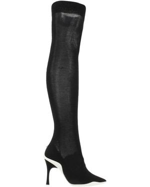 Rene Caovilla Boot Textile Fibers - Black