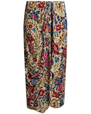 Isabel Marant Midi Skirt Viscose, Silk - White