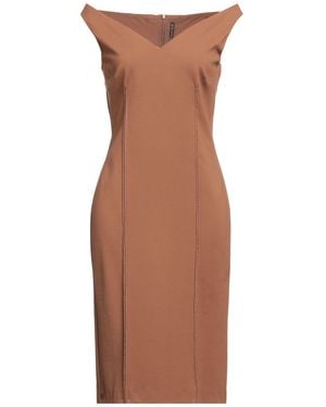 Manila Grace Midi Dress - Brown