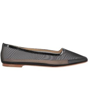 Fabio Rusconi Ballet Flats Leather, Textile Fibers - Gray