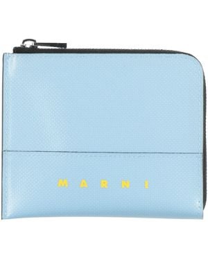 Marni Sky Coin Purse Textile Fibers - Blue