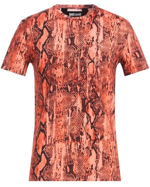 Just Cavalli T-Shirt Cotton, Elastane - Red