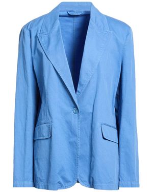 19.70 Nineteen Seventy Blazer Cotton, Linen, Elastane - Blue