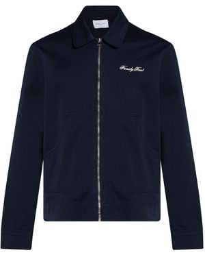 FAMILY FIRST Jacket Cotton, Elastane - Blue
