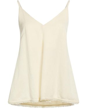 Manila Grace Ivory Top Viscose, Linen, Lyocell - Natural