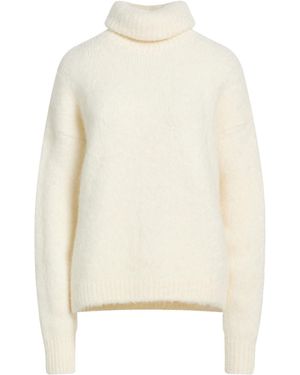 Herno Ivory Turtleneck Alpaca Wool, Polyamide, Elastane, Cotton, Viscose - White