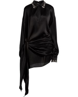 Amen Mini Dress Acetate, Silk, Glass, Brass - Black